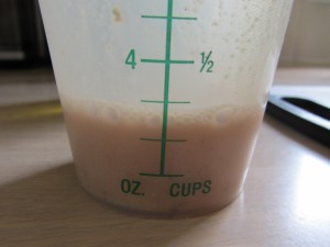 Combination of vinegar, mustard, garlic, salt, and pepper.