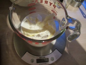 Half and half, shortening, and butter.