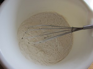 Combined dry ingredients.