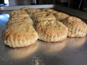 Golden brown biscuits.