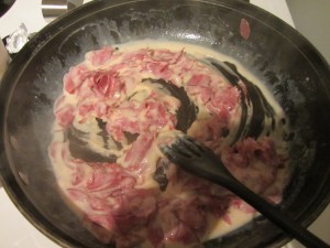 Beginning to thicken.