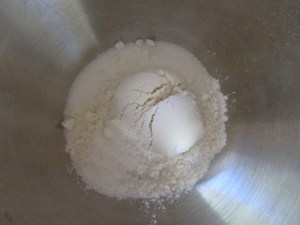 Sugar, flour, and salt.