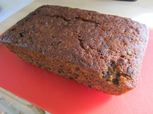 Completed cake, ready for slicing.