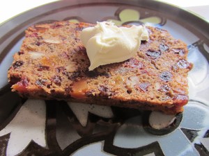 Toasted with mascarpone cheese.