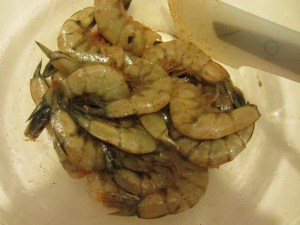 Shrimp with oil and Old Bay.