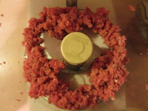 Ground sirloin, after ~15 pulses.