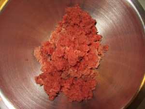 Ground chuck and sirloin.