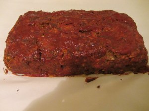 Meatloaf after baking to 155 degrees (+).