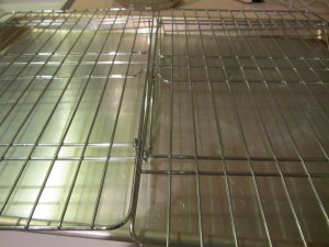 Rack over a sheet pan for draining fried food.