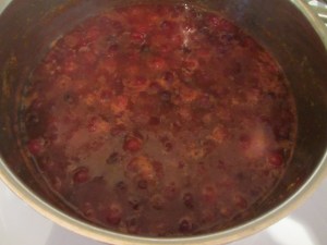 A skin formed after 30 minutes on the stove.