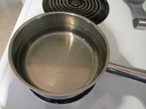 36 oz. of bottled water, being brought to 190-205 degrees.