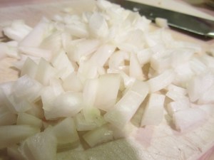 Chopped onion.