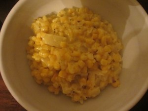 Finished creamed corn.