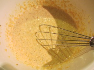 Cornbread batter.