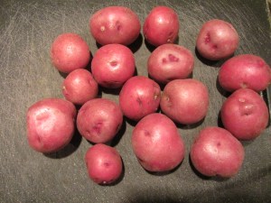Red potatoes to saute in duck fat.