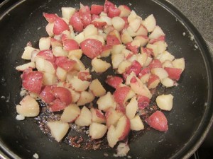 Potatoes cooked in duck fat.