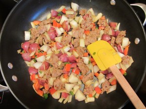 Potatoes added to hash.