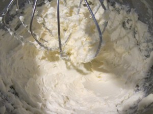 Butter whipped until fluffy.