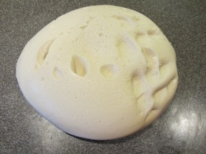 Dough turned onto counter.
