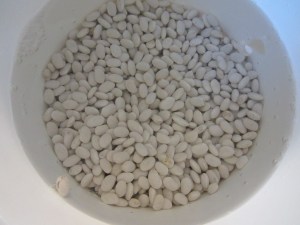 Beans, beginning their soak.