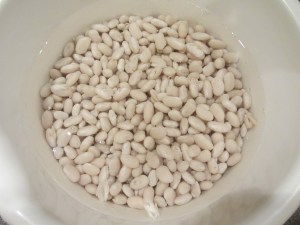 Beans after soaking.