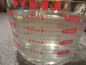 Reserved bean soaking liquid.