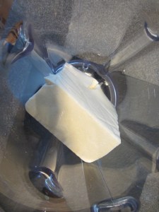 Tofu in the blender.