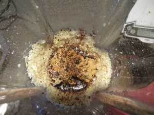 Dijon mustard, white wine vinegar, Worcestershire sauce, Kosher salt, and black pepper added to dressing.