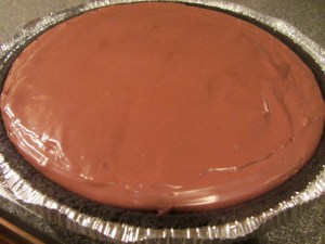 Pie after setting in the refrigerator.