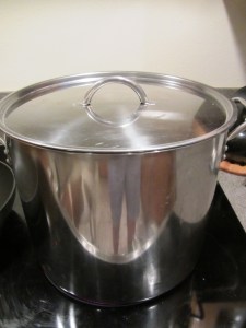 Lobsters in the pot.