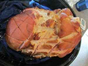 Ham after cooking to 130 degrees.