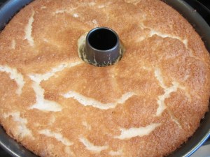 Cake after baking 35 minutes.